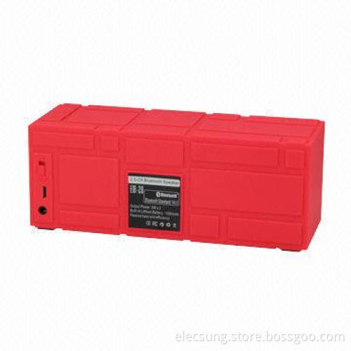 2.0-channel Stereo Portable Speaker with Bluetooth 4.0, CE, FCC, RoHS, SIG and NFC Marks